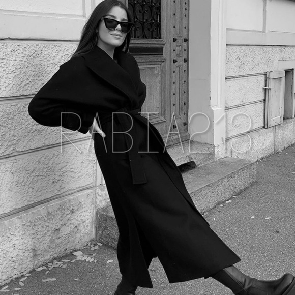 LAST 1! ZARA BELTED HOODED COAT - Picture 7 of 16